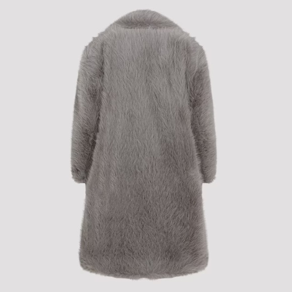 NewSeason NWT Sportmax by Max Mara Faux Fur Coat Gray Size: Small Fall/Winter - Picture 11 of 11